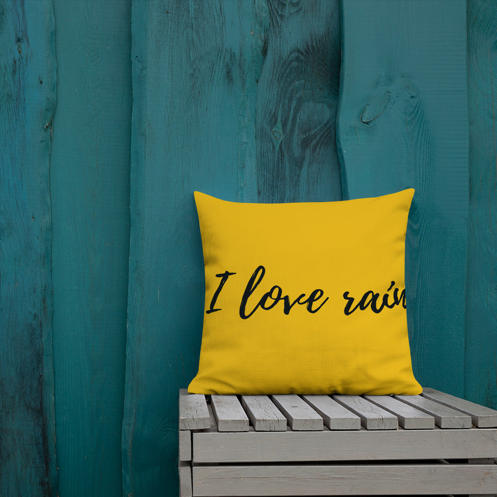 Premium pillow "I love rain"