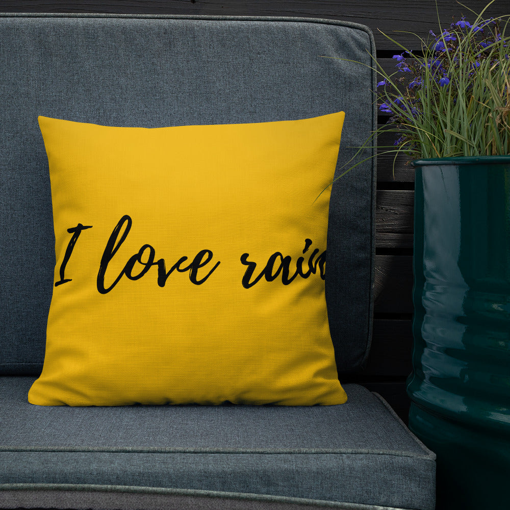 Premium pillow "I love rain"