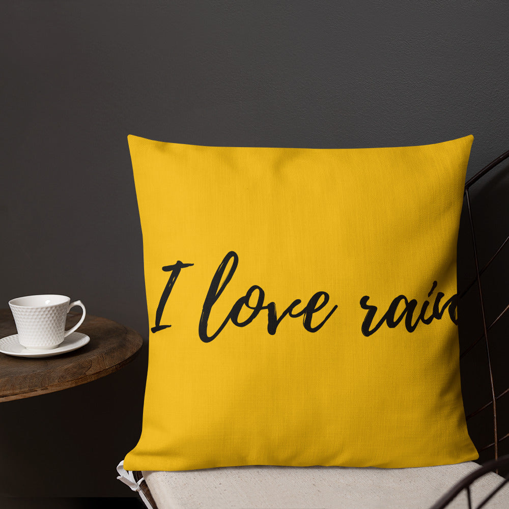 Premium pillow "I love rain"