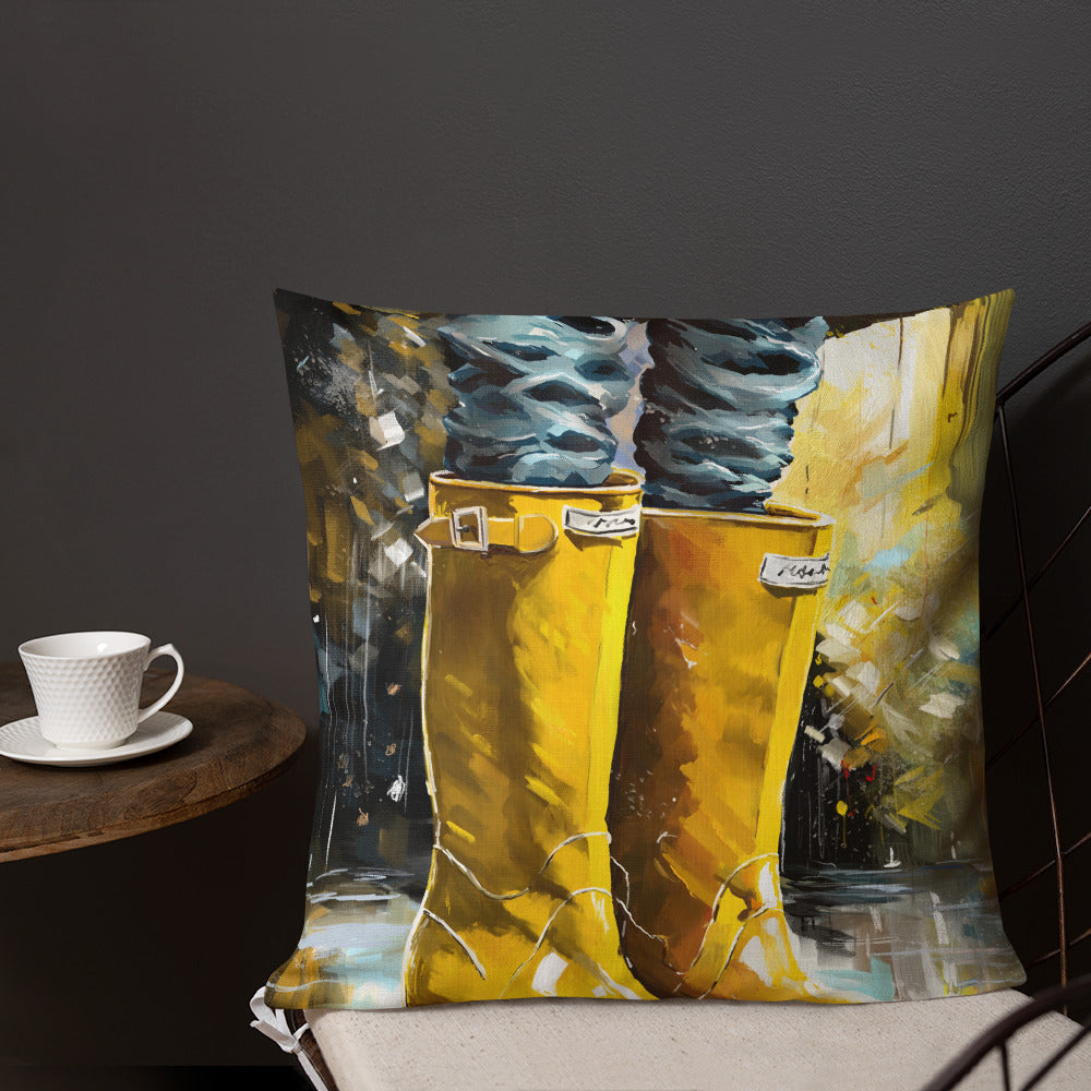 Premium pillow "I love rain"