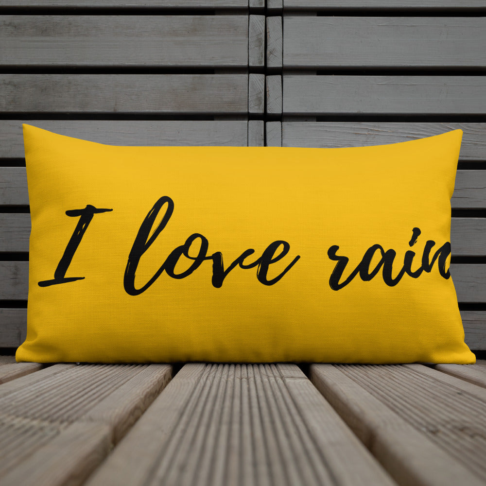 Premium pillow "I love rain"