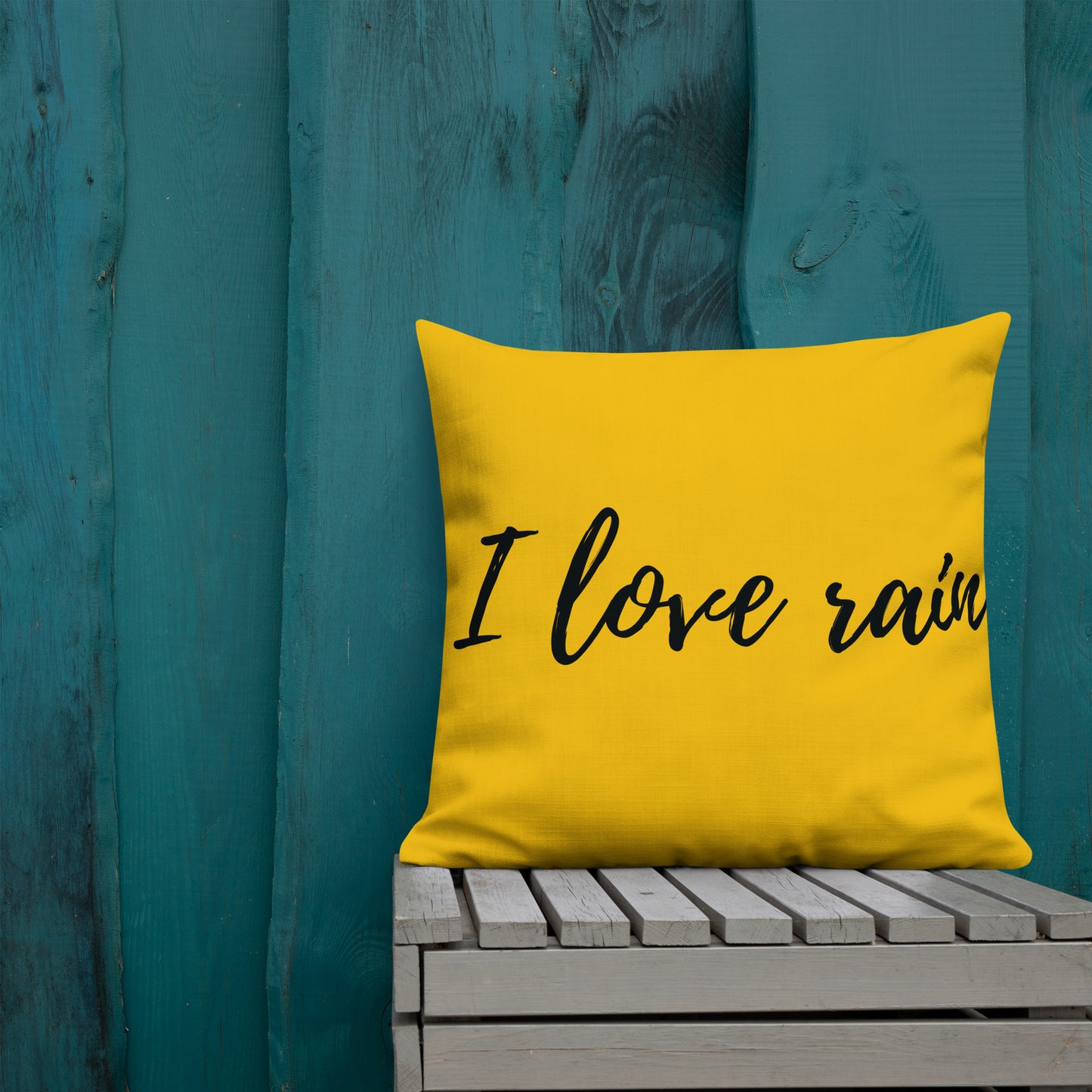 Premium pillow "I love rain"